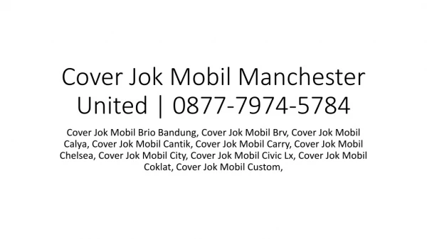 Cover Jok Mobil Manchester United | 0877-7974-5784