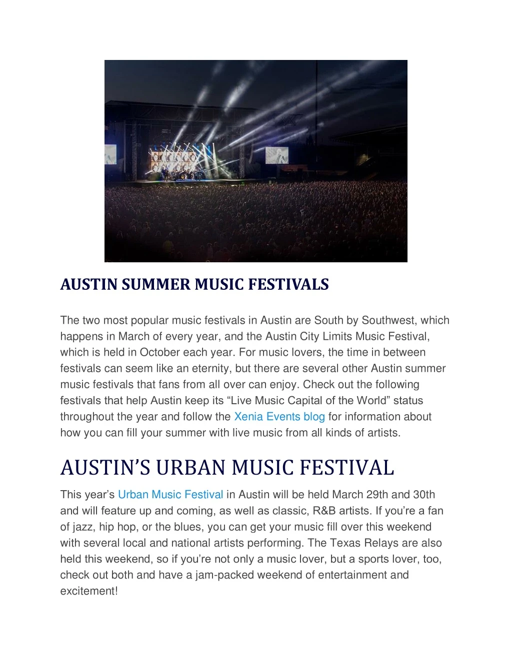 austin summer music festivals the two most