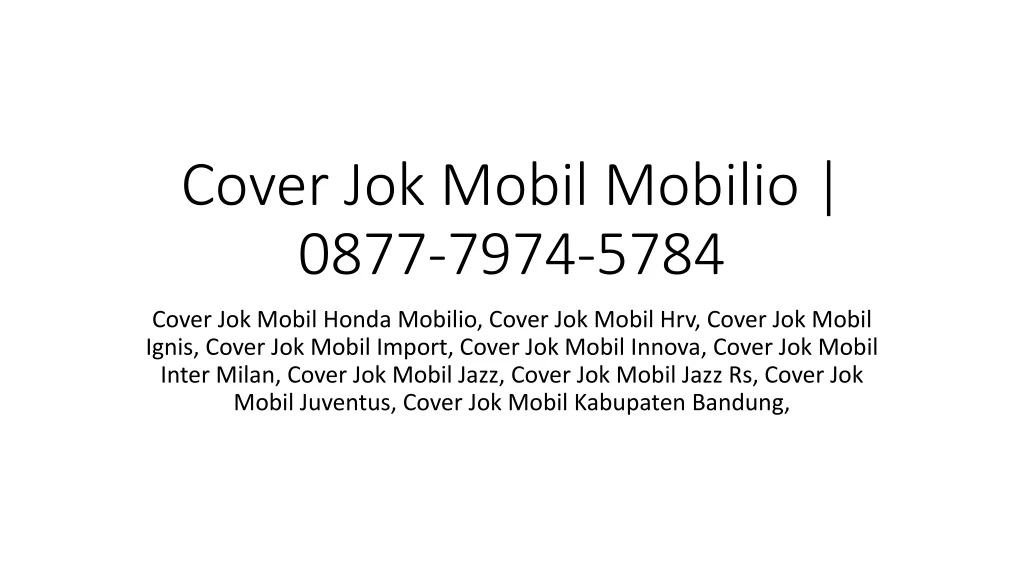 cover jok mobil mobilio 0877 7974 5784