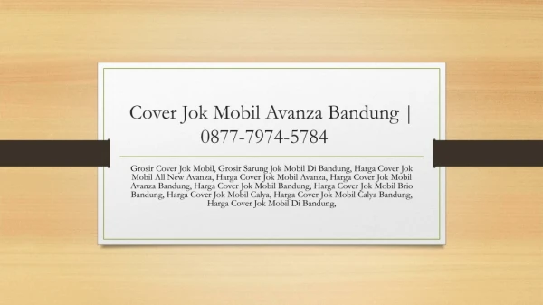 Cover Jok Mobil Avanza Bandung | 0877-7974-5784