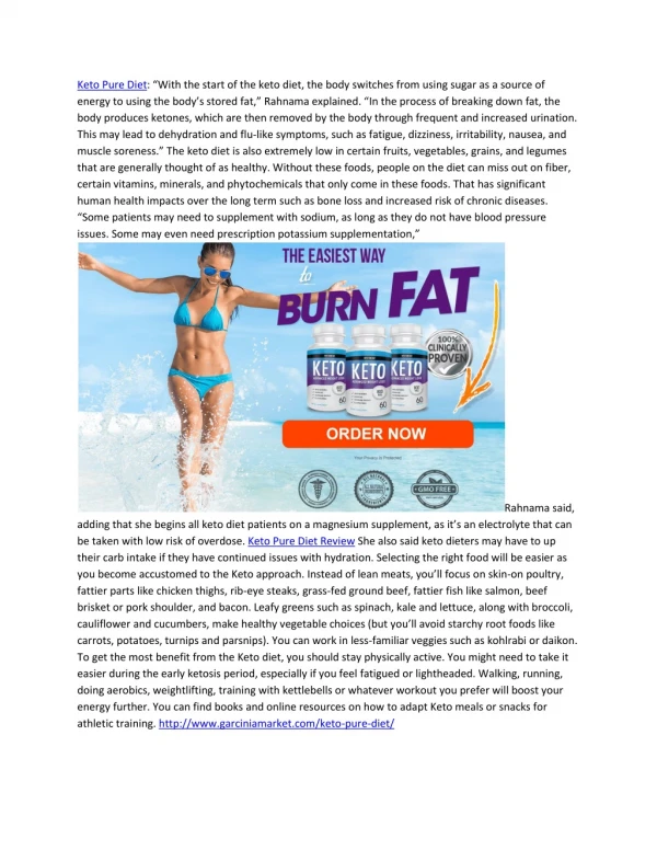 Keto Pure Diet Reviews Side Effect Result Scam
