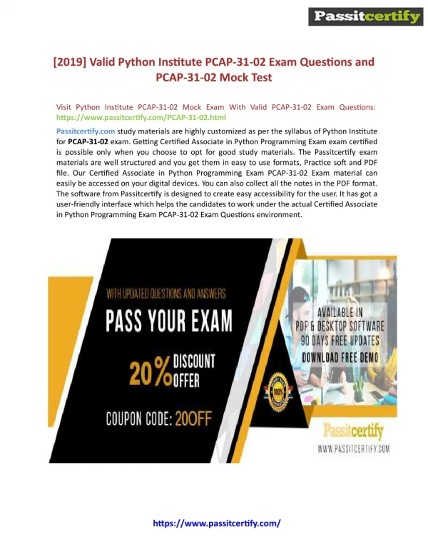 Python Institute PCAP-31-02 Exam PDF