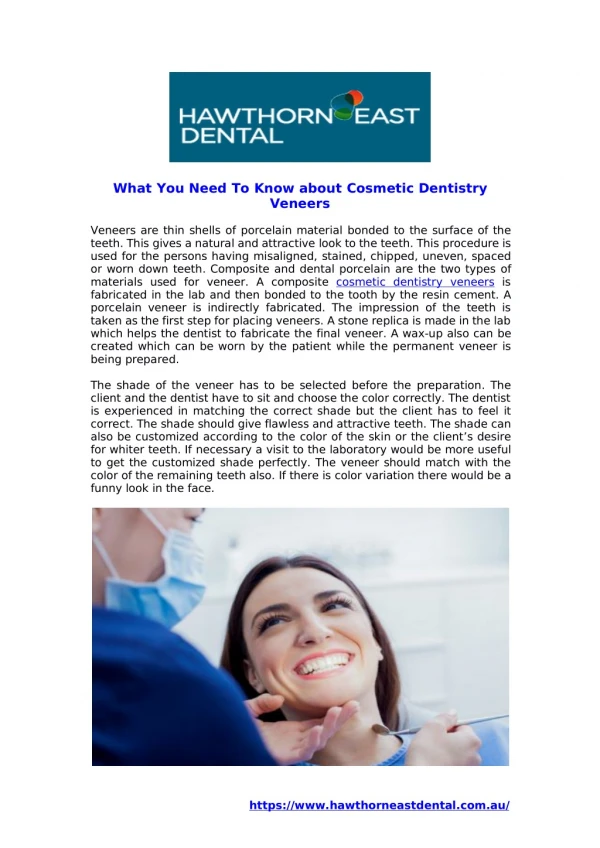 What You Need To Know about Cosmetic Dentistry Veneers