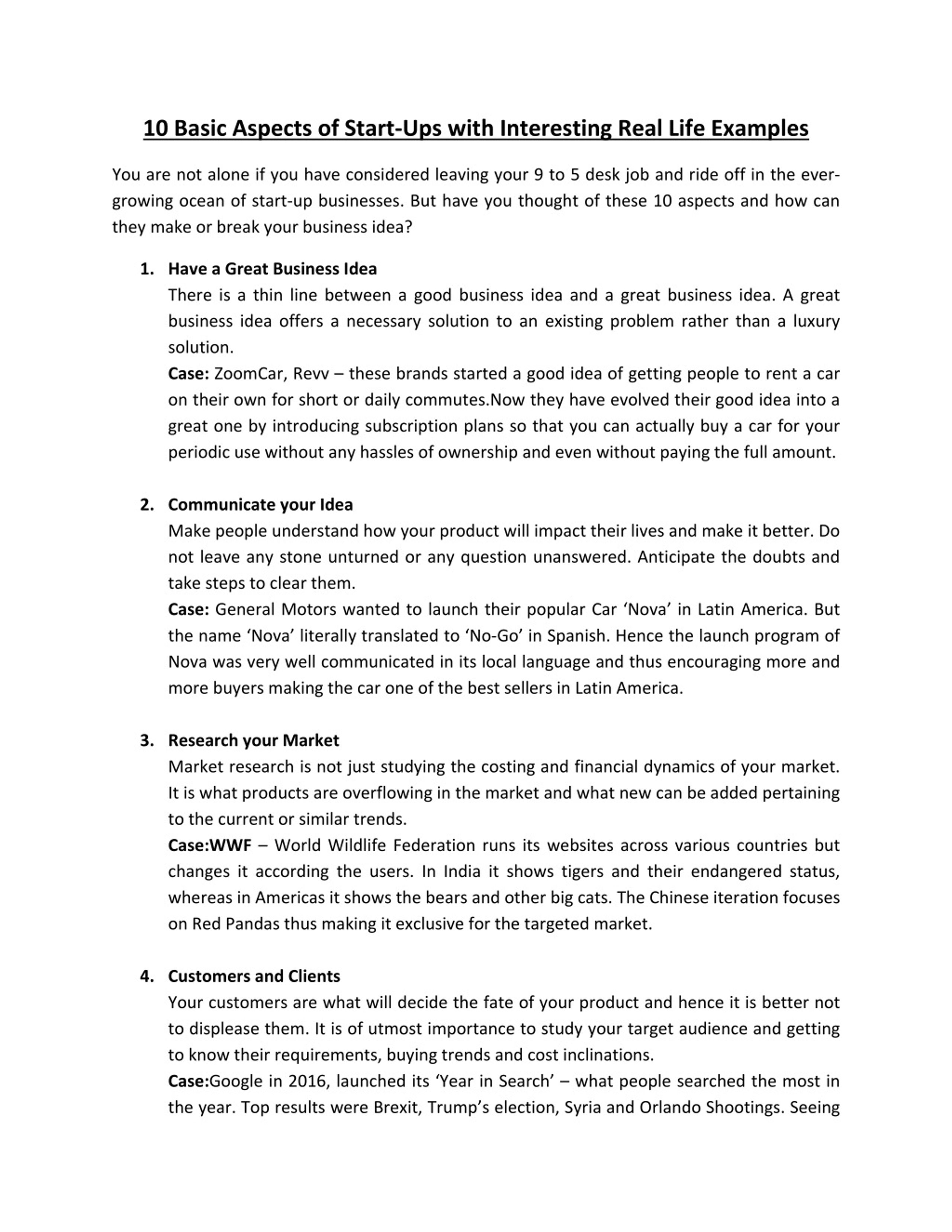 PPT - 10 Basic Aspects of Start-Ups with Interesting Real Life Examples ...