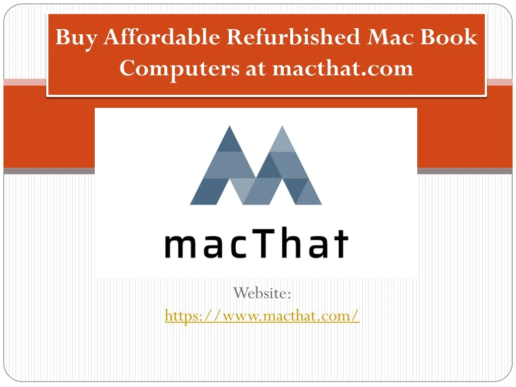buy affordable refurbished mac book computers at macthat com