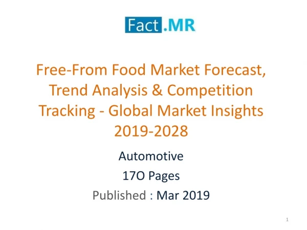 Free-From Food Market -Key Market Insights 2019-2028