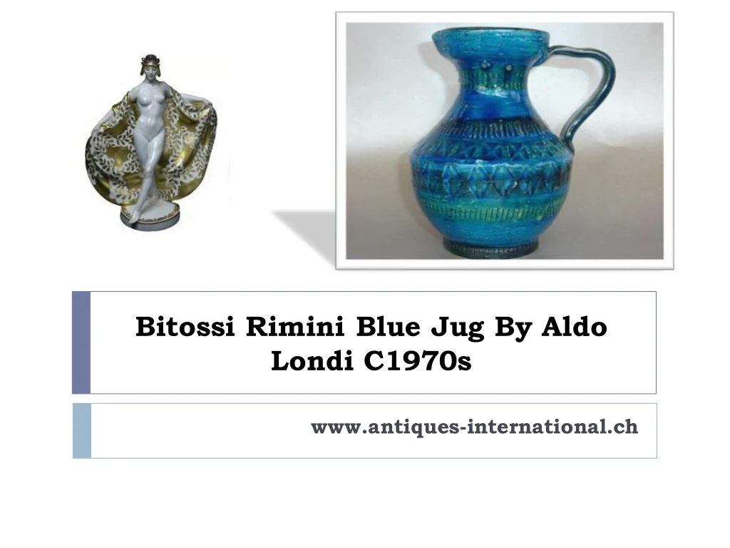 bitossi rimini blue jug by aldo londi c1970s