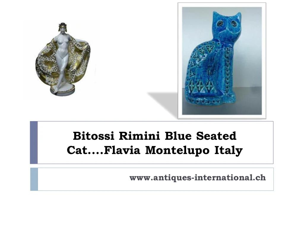 bitossi rimini blue seated cat flavia montelupo