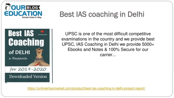 Best IAS Coaching in Delhi