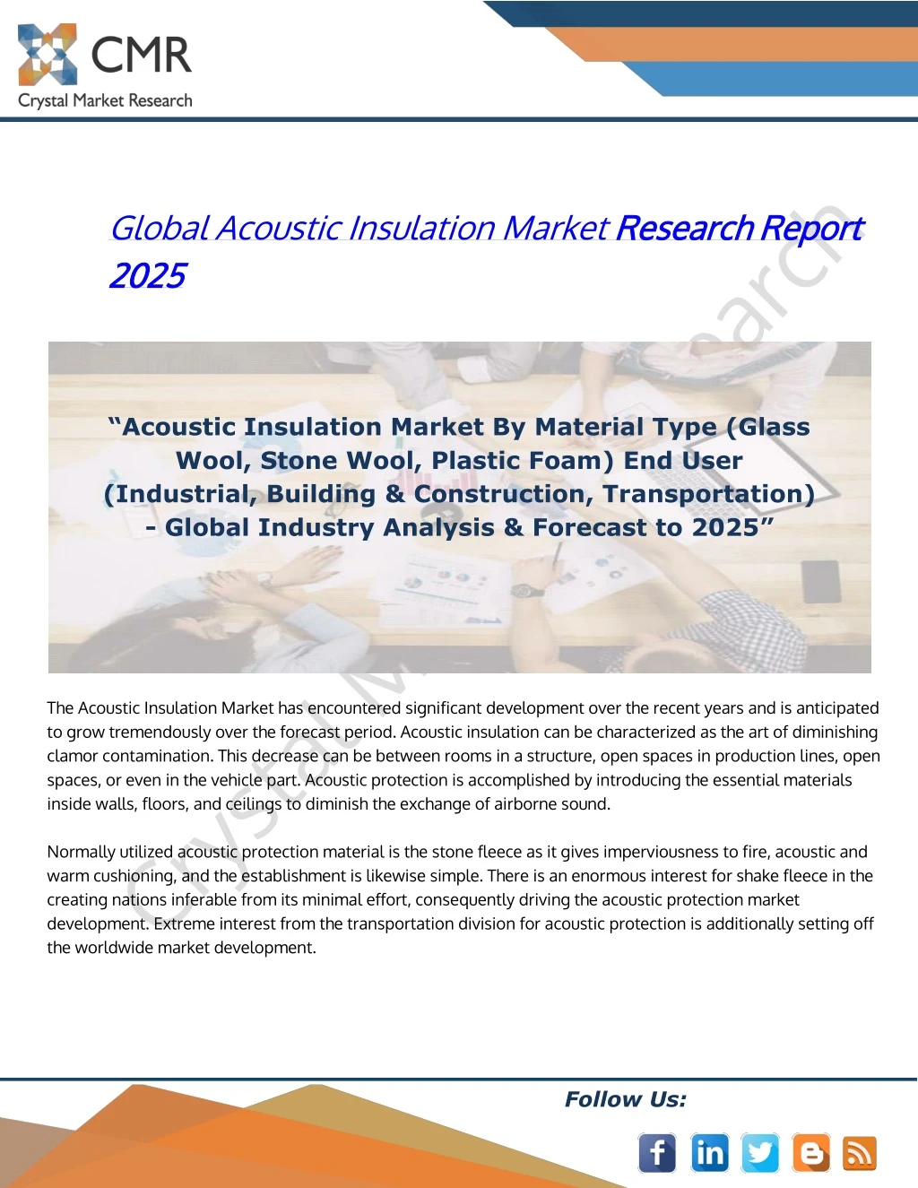 global acoustic insulation market research 2025