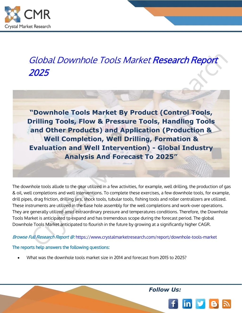 global downhole tools market research 2025 2025