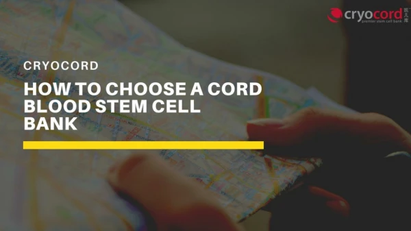 How to Choose a Cord Blood Stem Cell Bank
