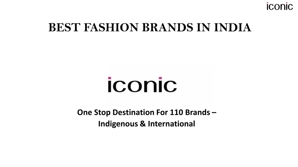 best fashion brands in india