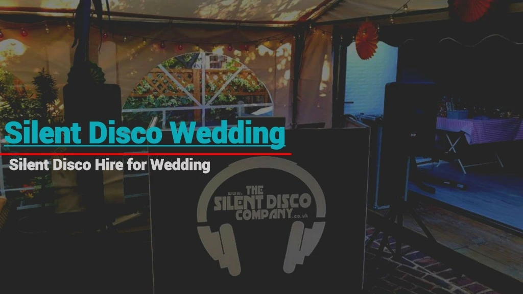 silent disco wedding