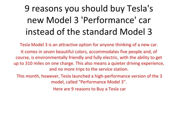 9 reasons you should buy tesla's new model