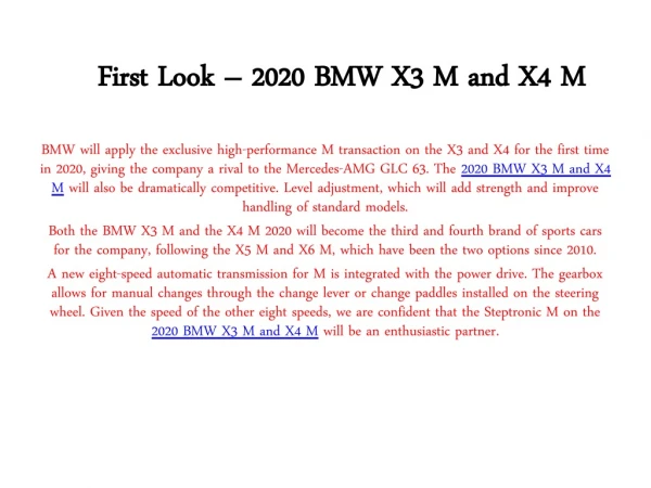BMW X2 M and X4 m first look
