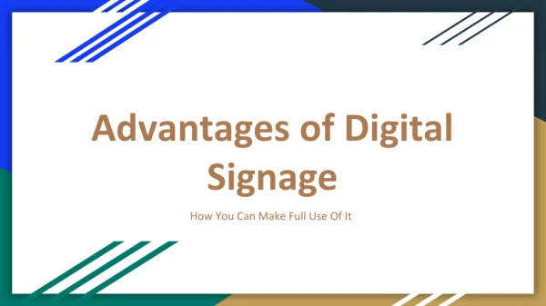 Advantages of Digital Signage