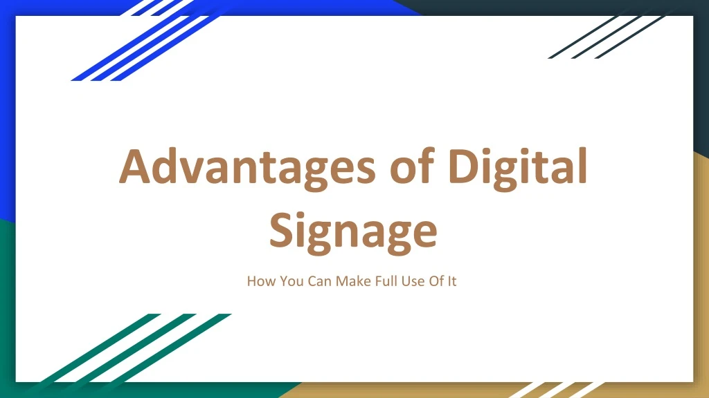 advantages of digital signage