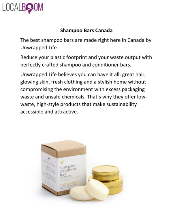 Shampoo Bars Canada - Localboom