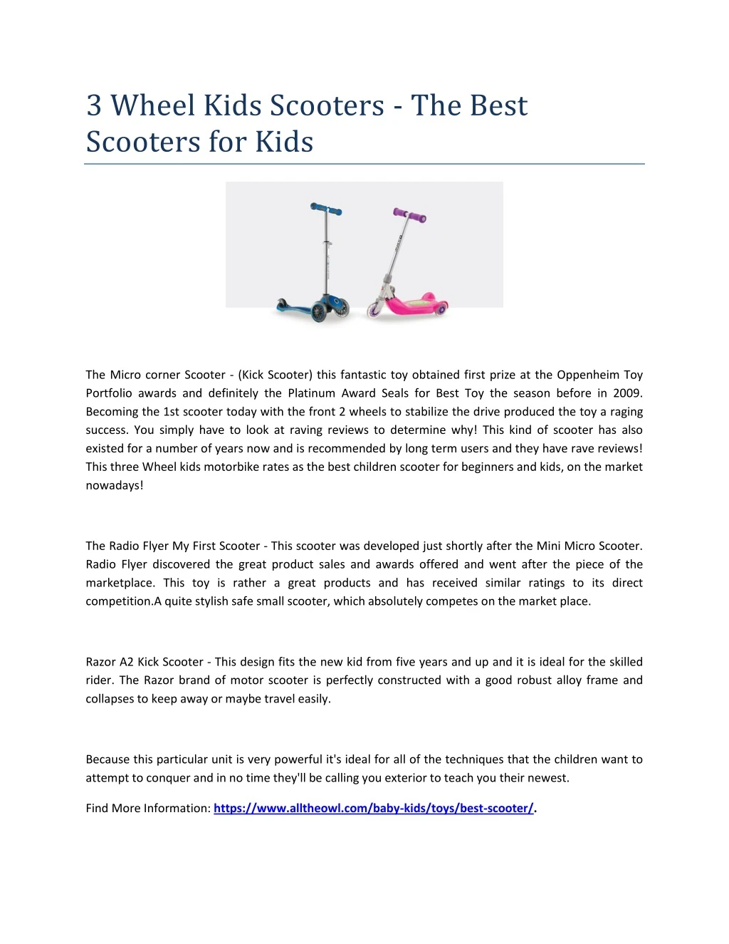 3 wheel kids scooters the best scooters for kids