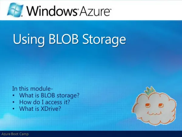 Using BLOB Storage