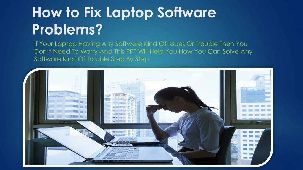how to fix laptop software problems