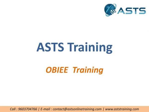 OBIEE Training-ASTS Training