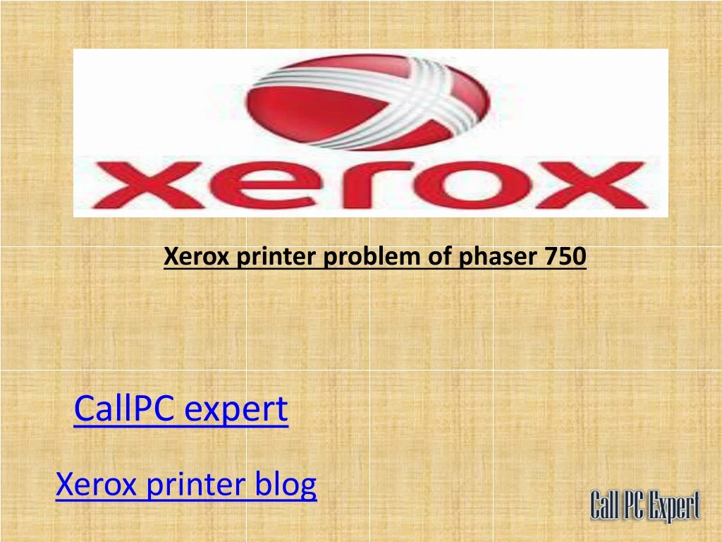 xerox printer problem of phaser 750