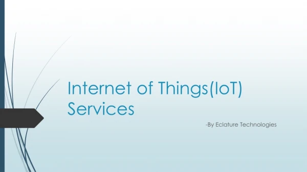 IoT Services | Internet of Things Solutions | Eclature