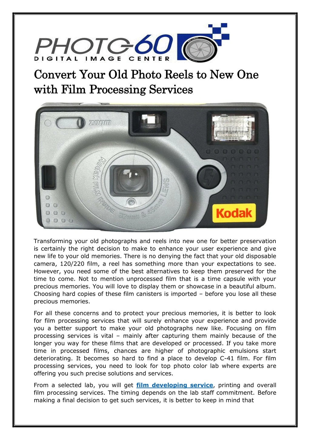 convert your old photo reels to new one convert