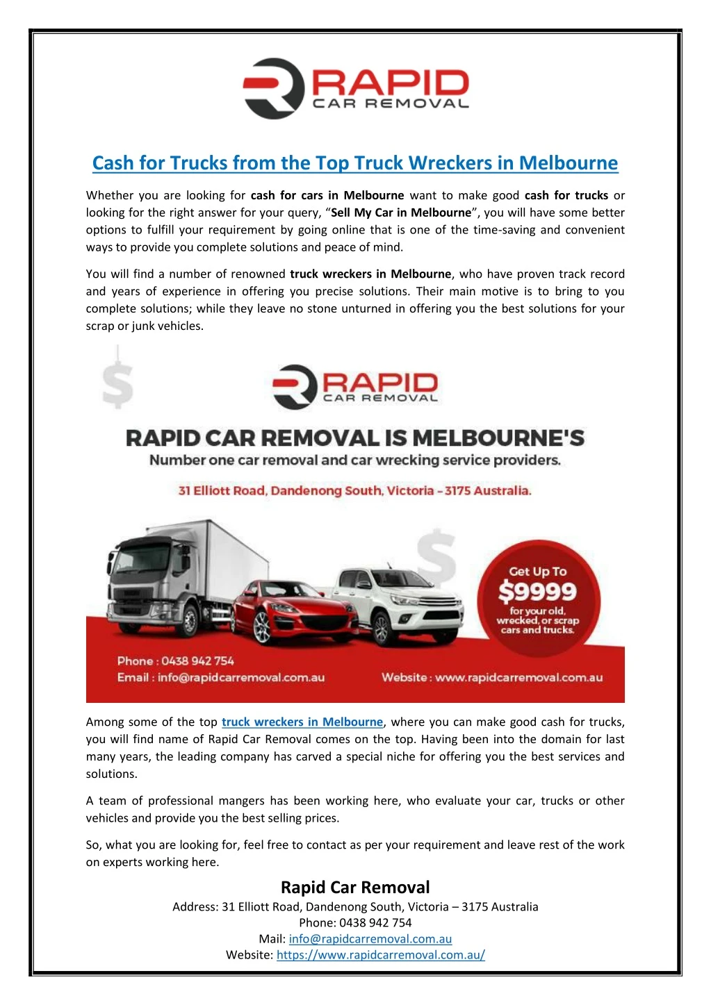 cash for trucks from the top truck wreckers