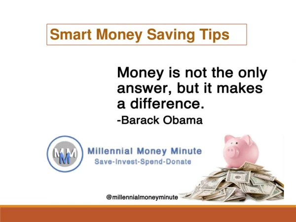 Smart Money Saving Tips | Millennial Money Minute