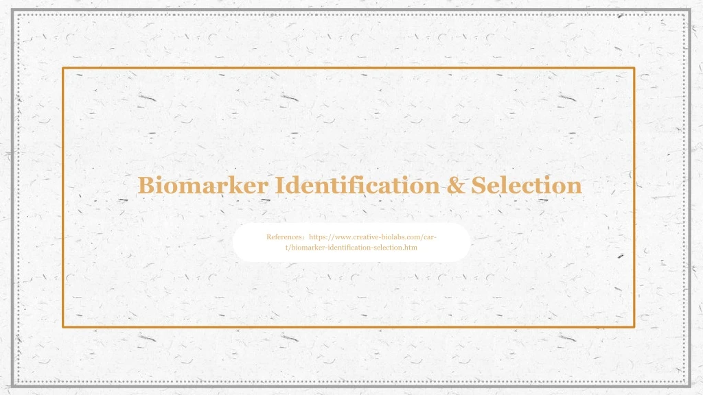 biomarker identification selection