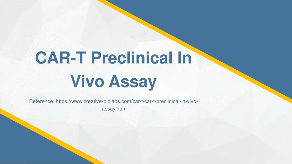 car t preclinical in vivo assay