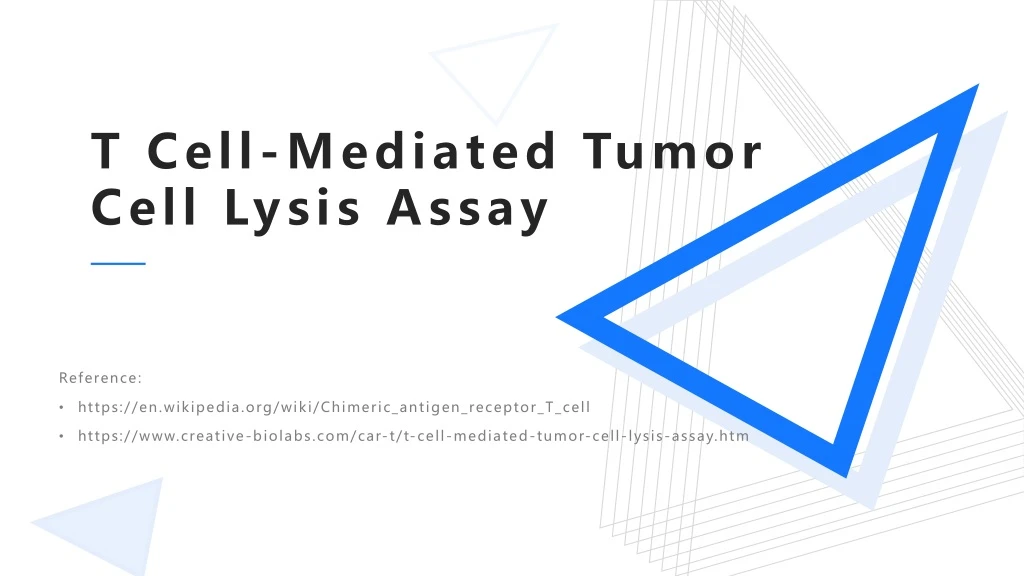 t cell mediated tumor cell lysis assay