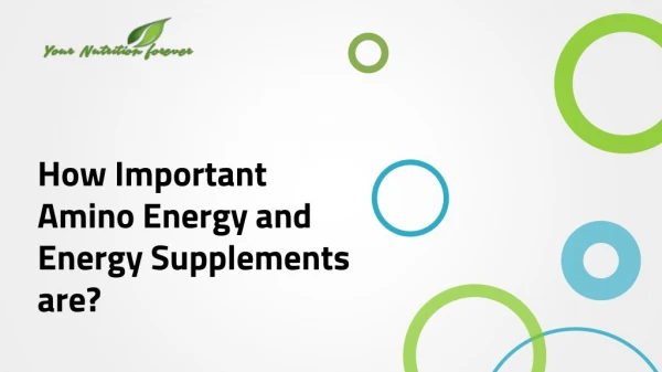 Amino Energy and Energy Supplements