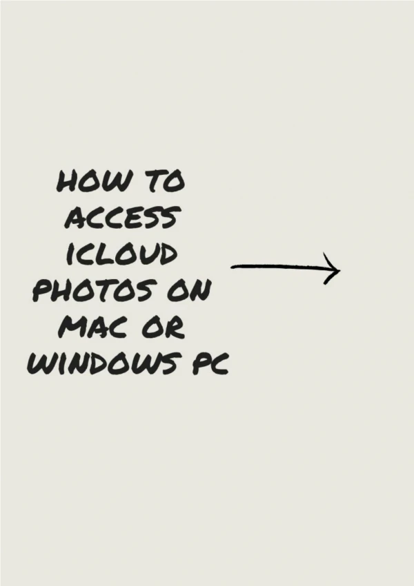 From where we can get the information regarding how to access icloud photos on mac?
