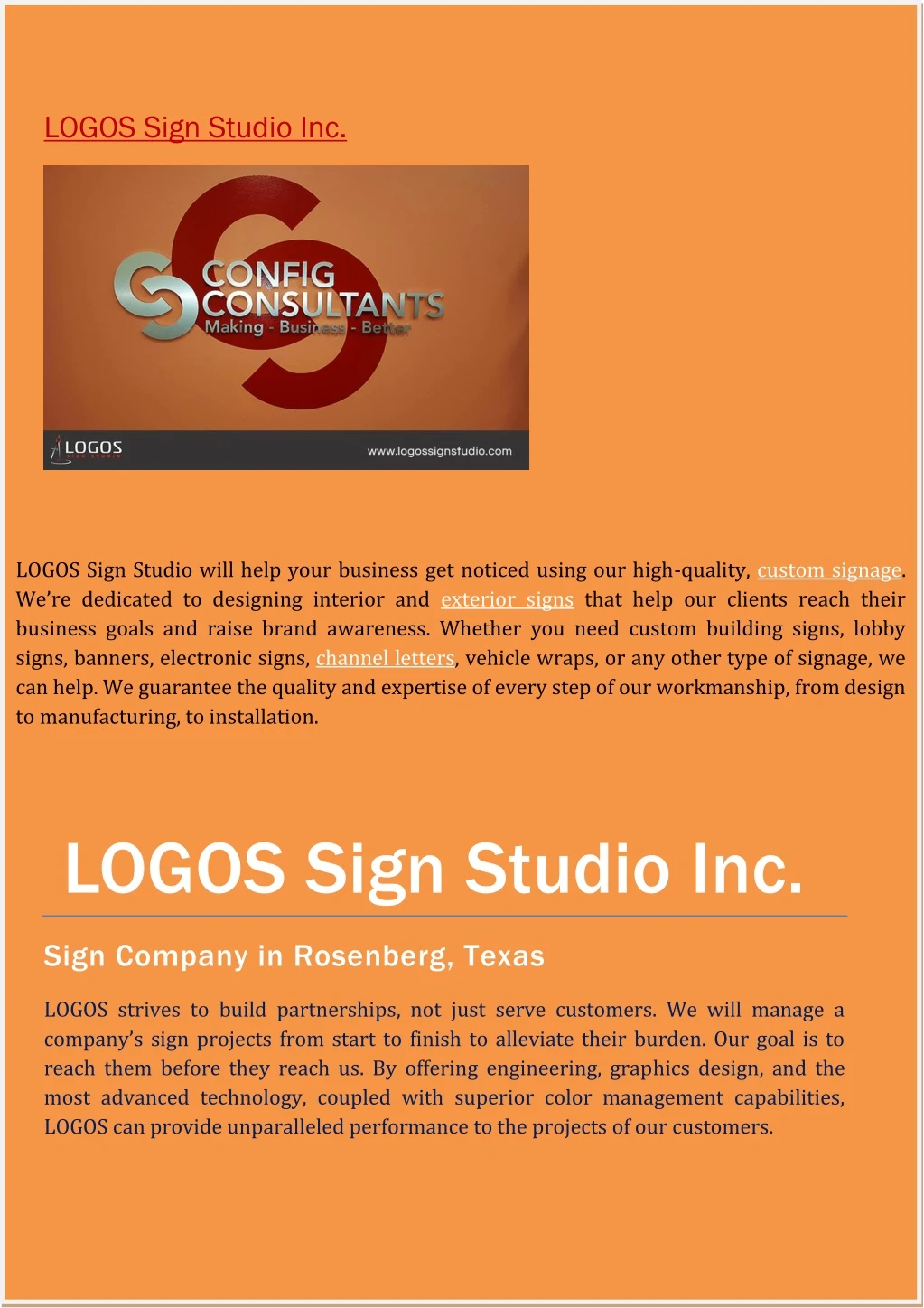 logos sign studio inc