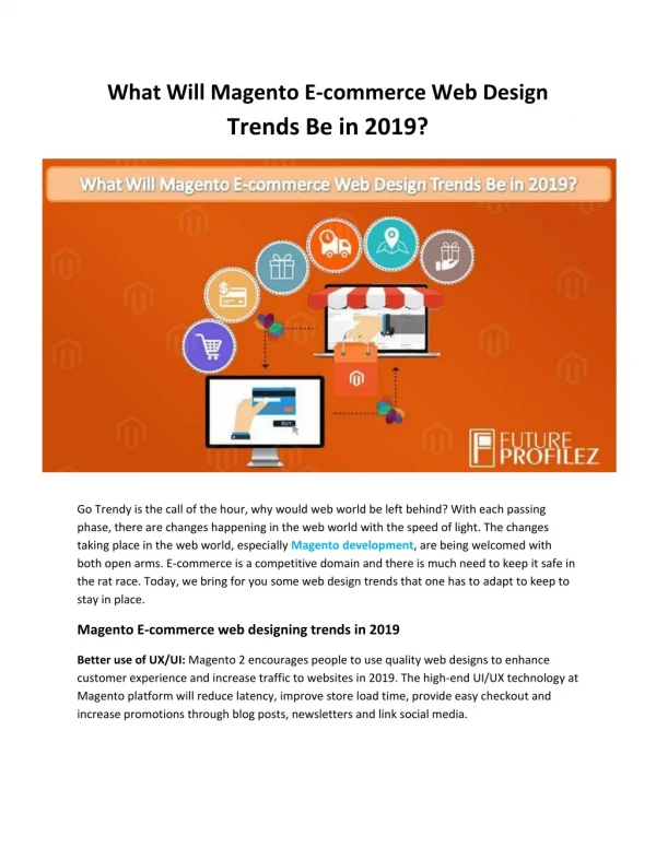 What Will Magento E-commerce Web Design Trends Be in 2019?