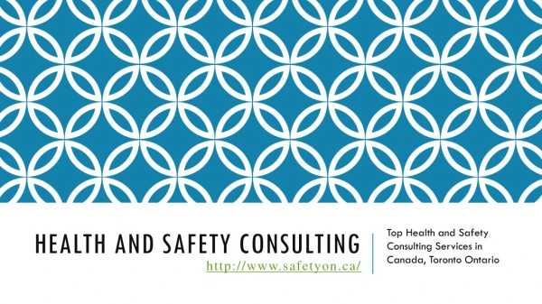 Health and Safety Consulting at Workplace
