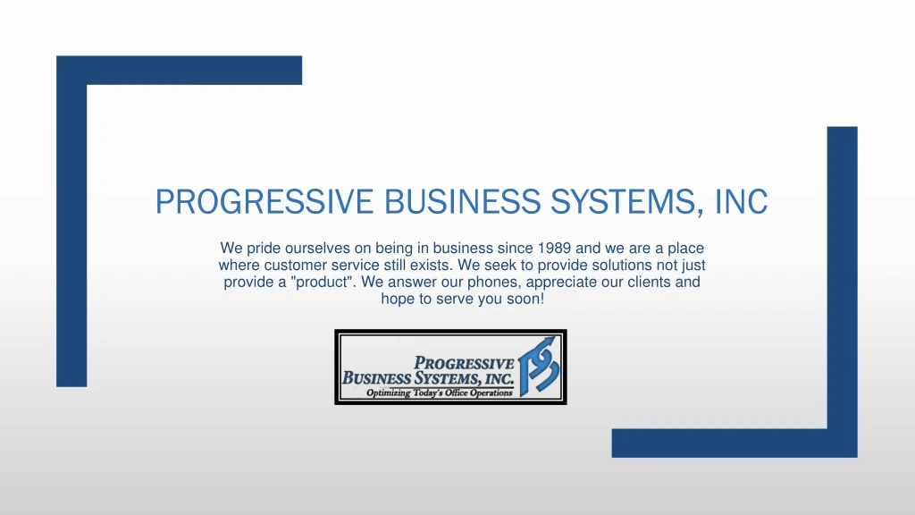 progressive business systems inc