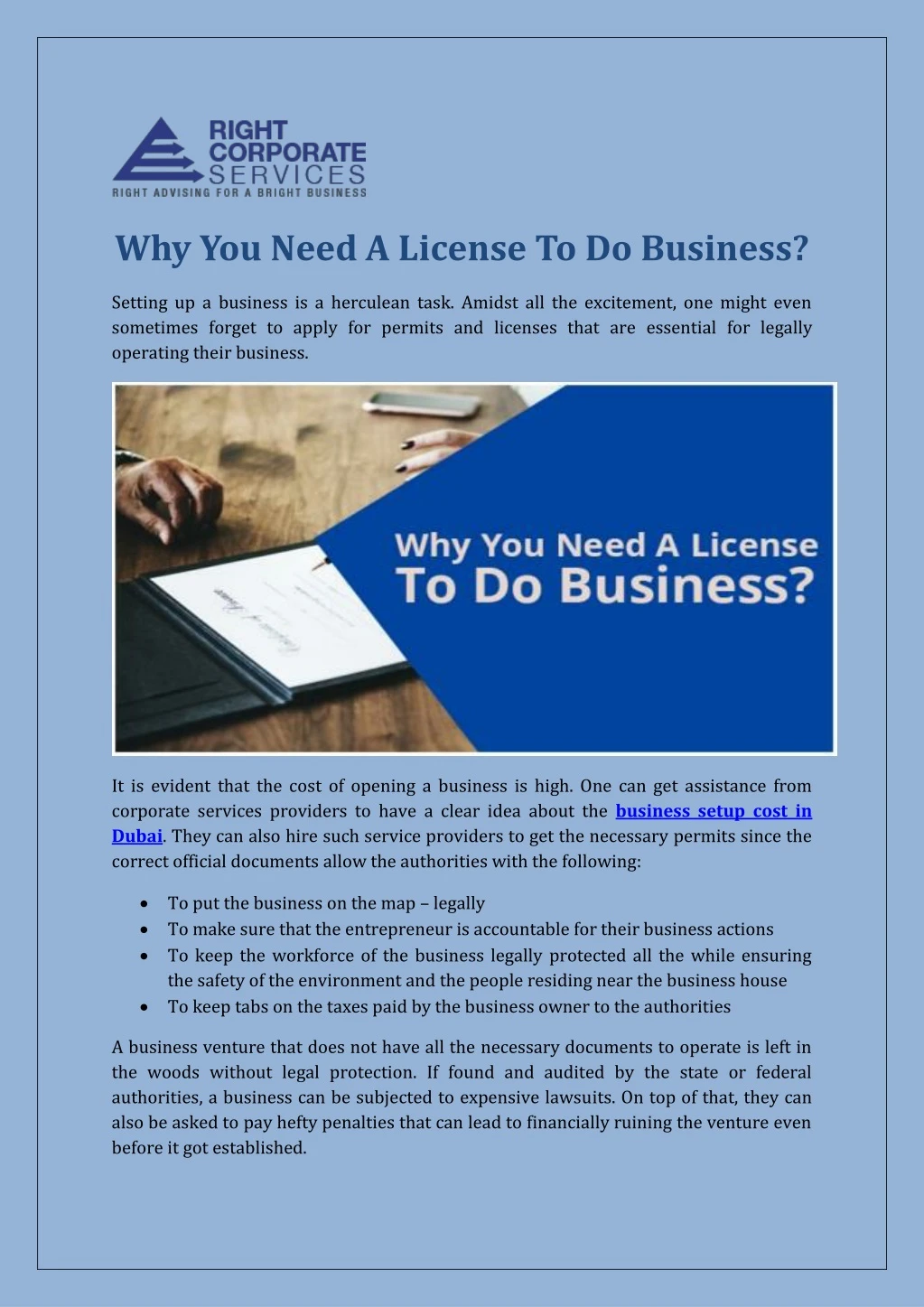 why you need a license to do business