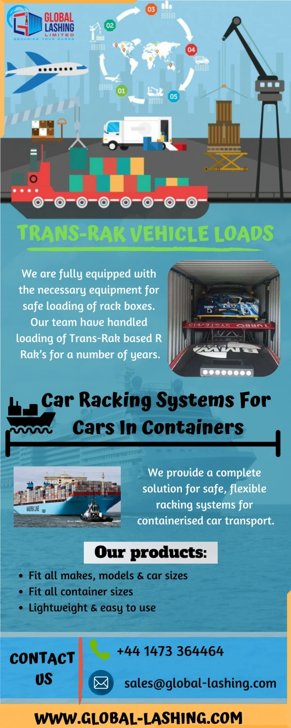 TransRak Container Loading - Containerised car Shipping | Global Lashing