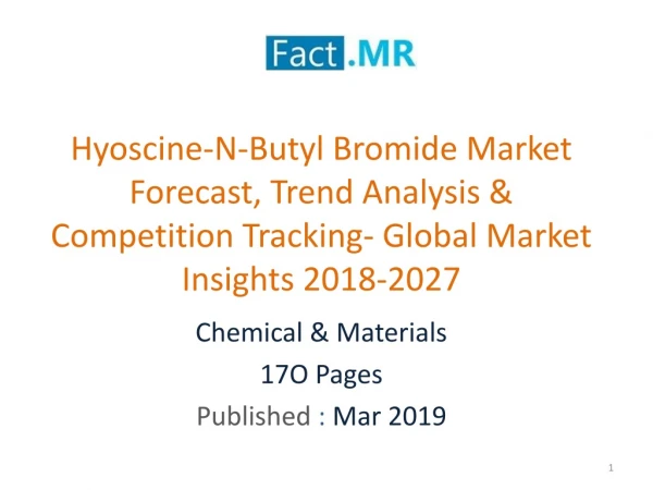 Hyoscine-N-Butyl Bromide Market Competition Tracking- Key Market Insights 2018-2027
