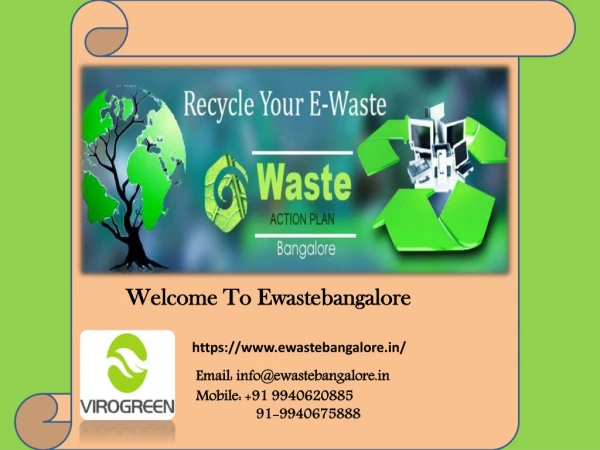 e waste recycling centers bangalore