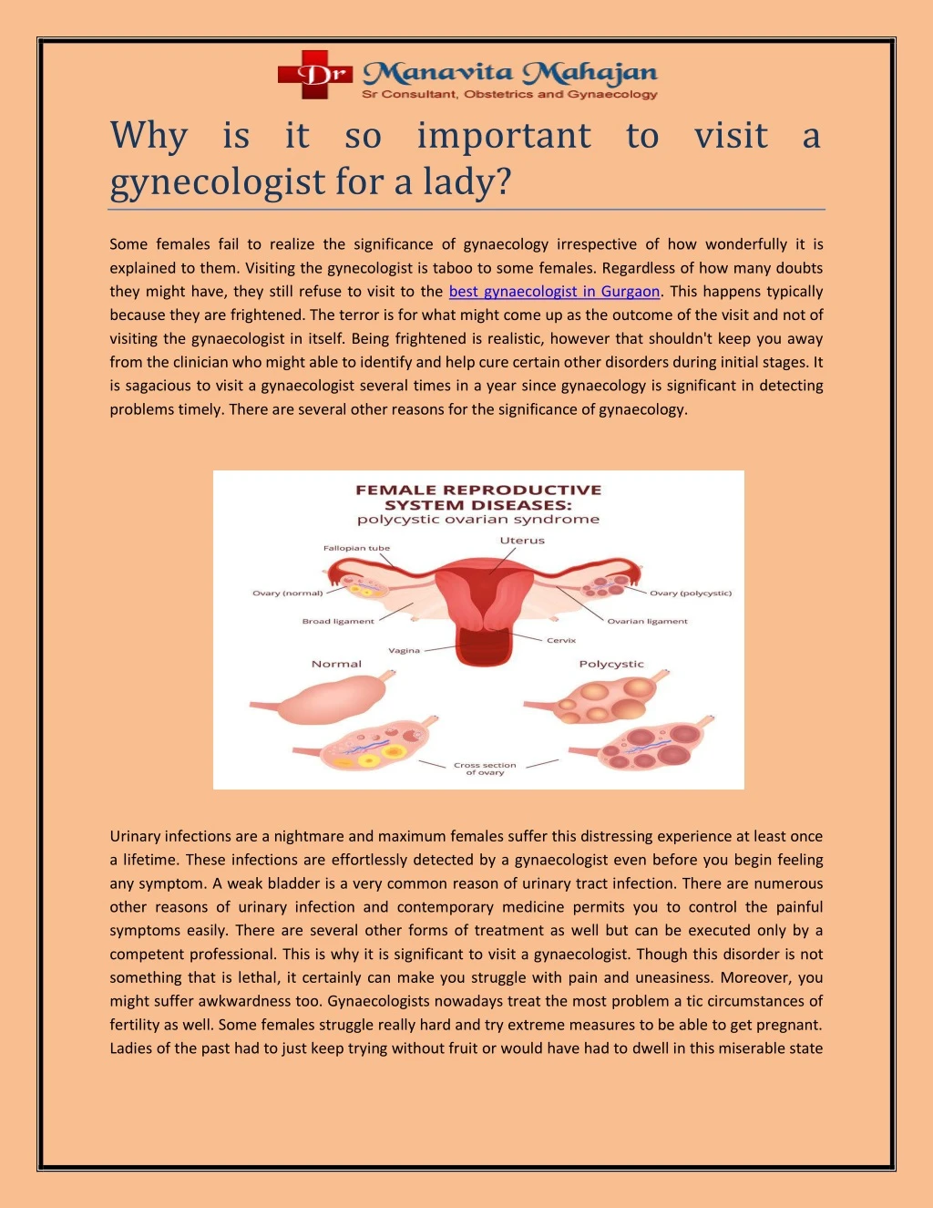 why is it so important to visit a gynecologist