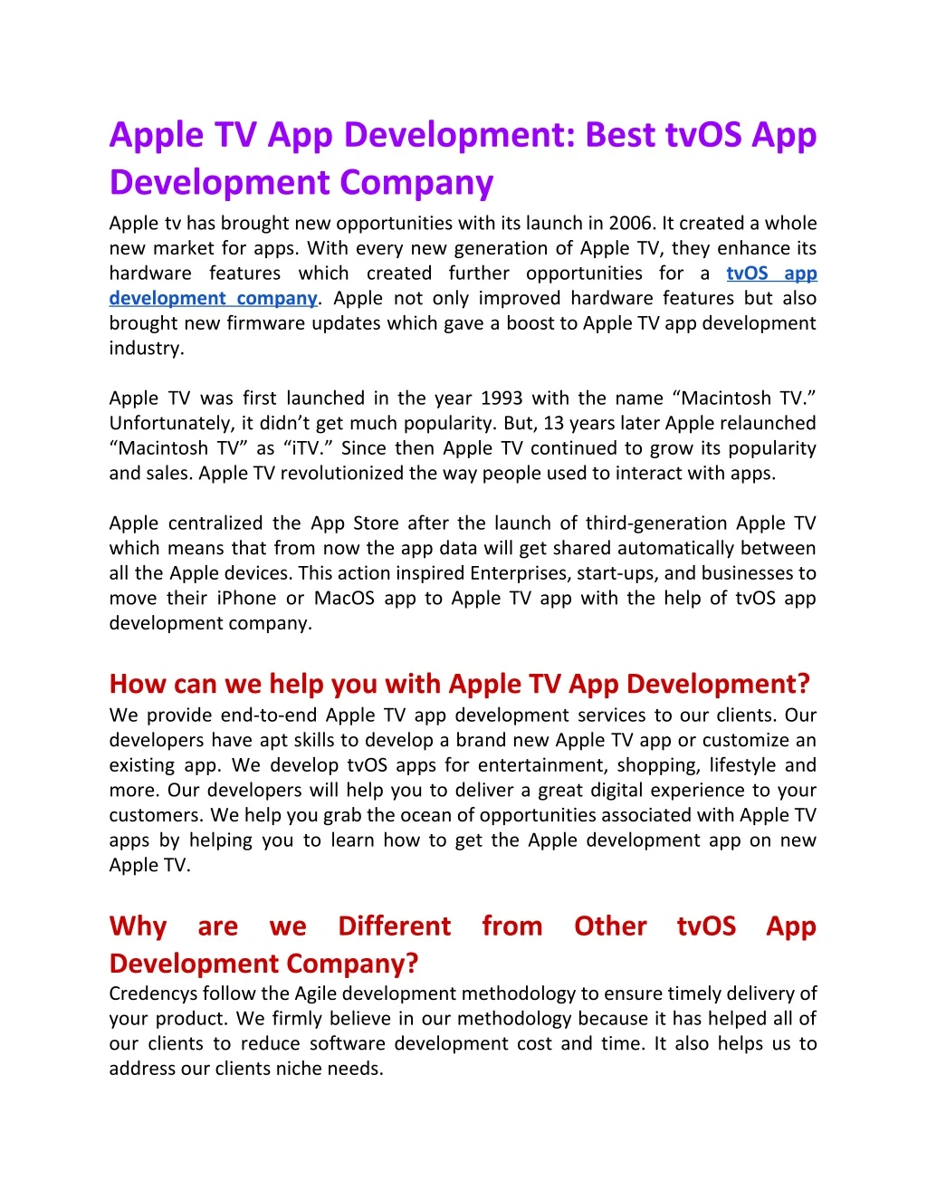 apple tv app development best tvos