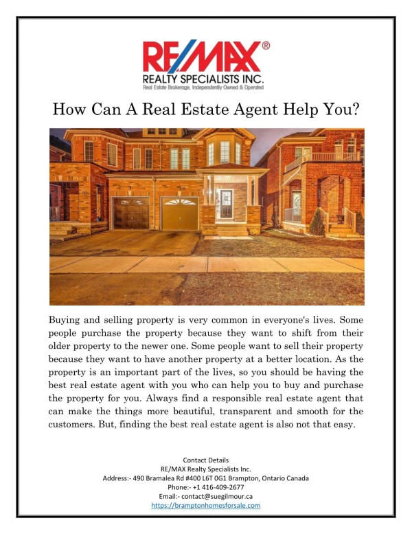 How Can A Real Estate Agent Help You?