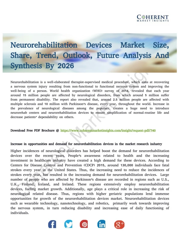 Neurorehabilitation Devices Market Technological Advancements Insights to 2026