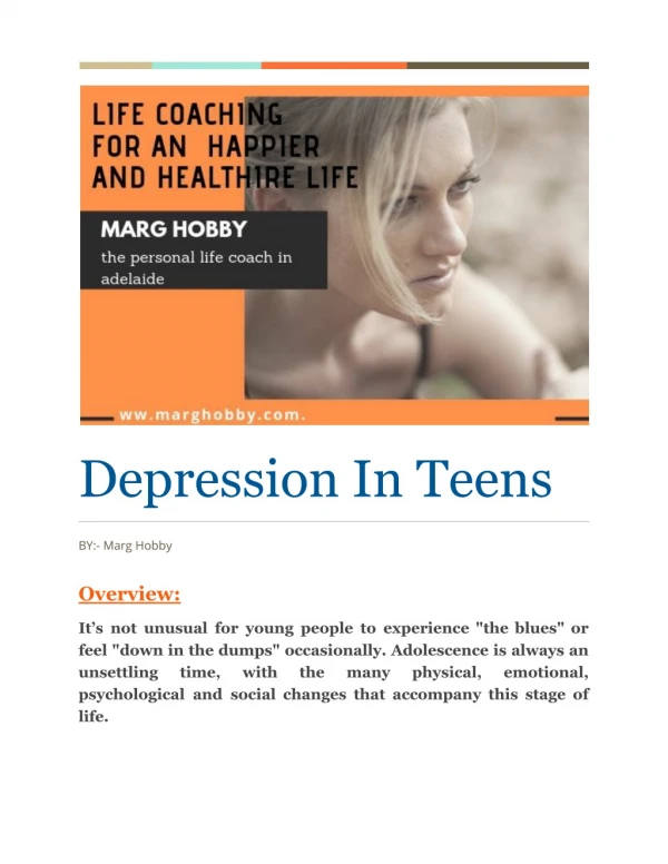 Depression counselling Adelaide